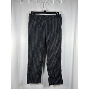Jasmine‎ & Juliana Womens Black White Geometric Print Cropped Pull On Pants  6
